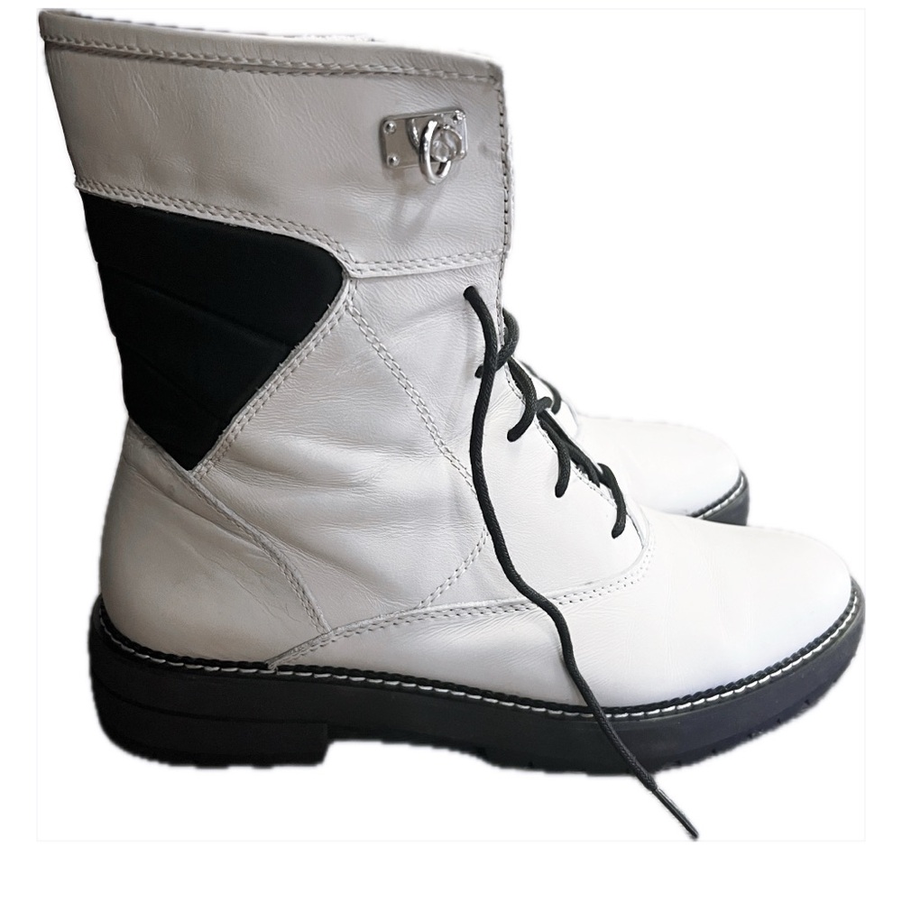 Franco Sarto Rosy Boots . White leather Chelsea boots like new . - Picture 6 of 7
